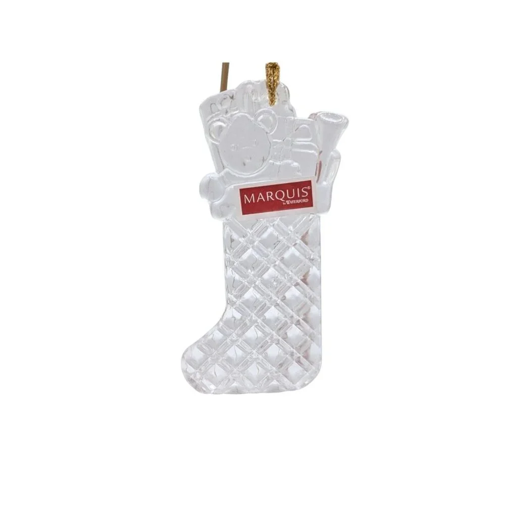 Marquis By Waterford Crystal Stocking Ornament With Box